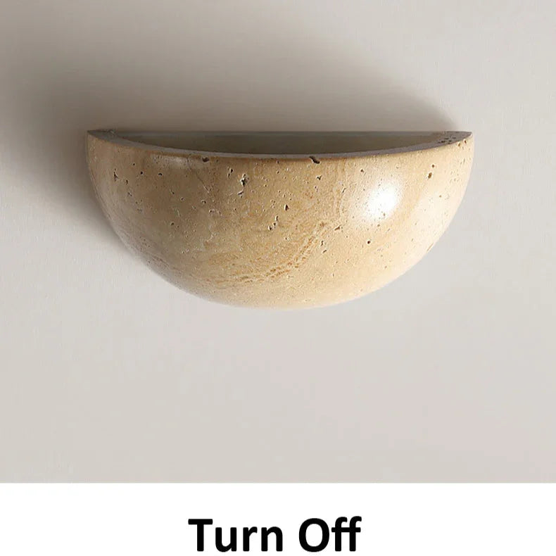 Glenheath Travertine Wall Lamp