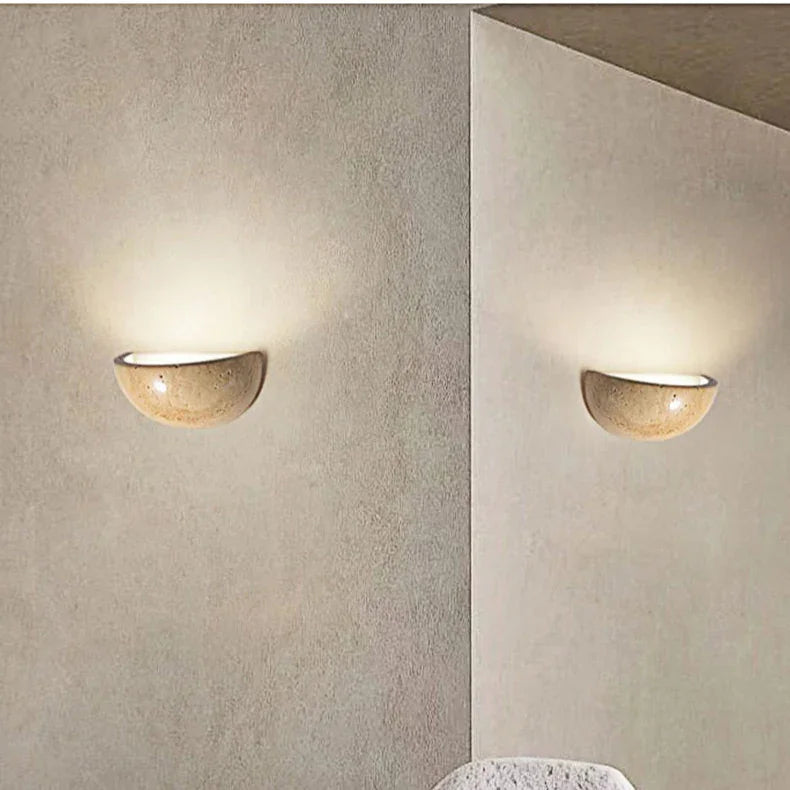 Glenheath Travertine Wall Lamp