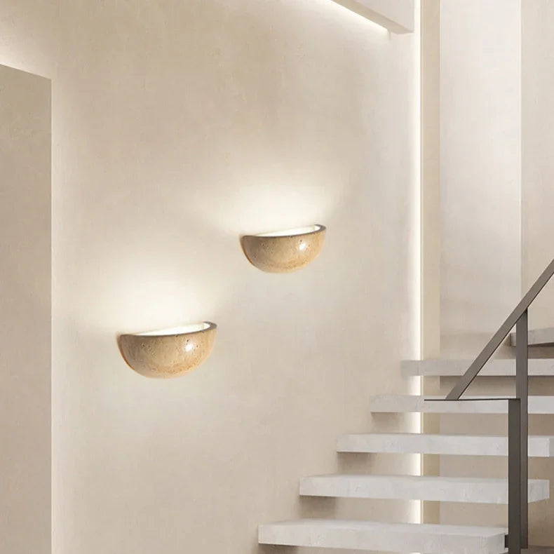 Glenheath Travertine Wall Lamp