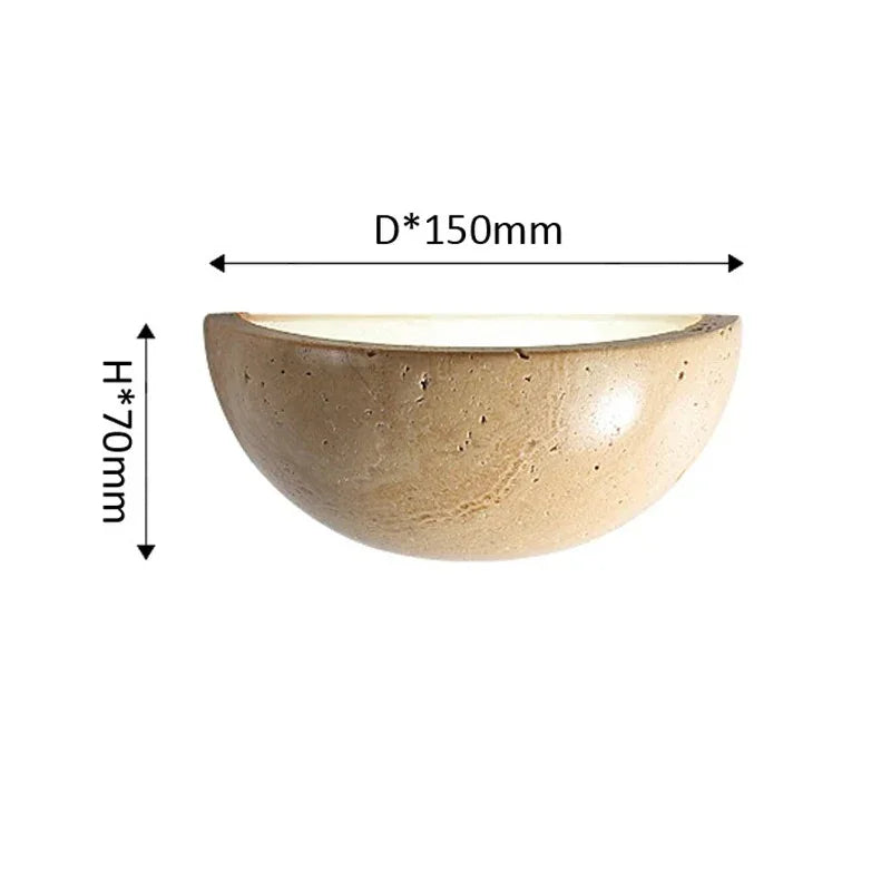 Glenheath Travertine Wall Lamp