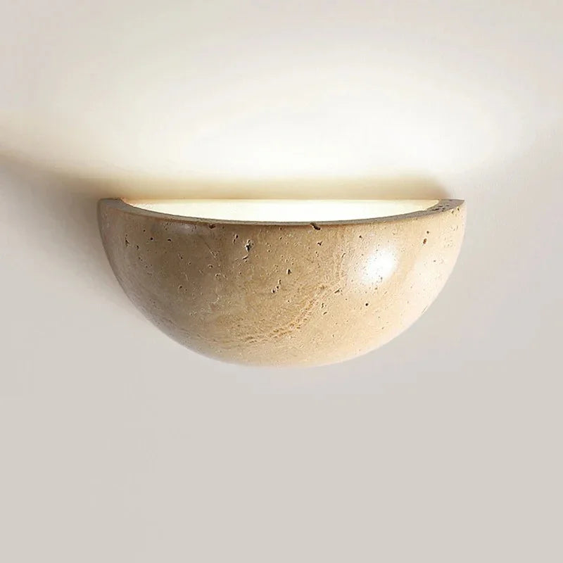 Glenheath Travertine Wall Lamp