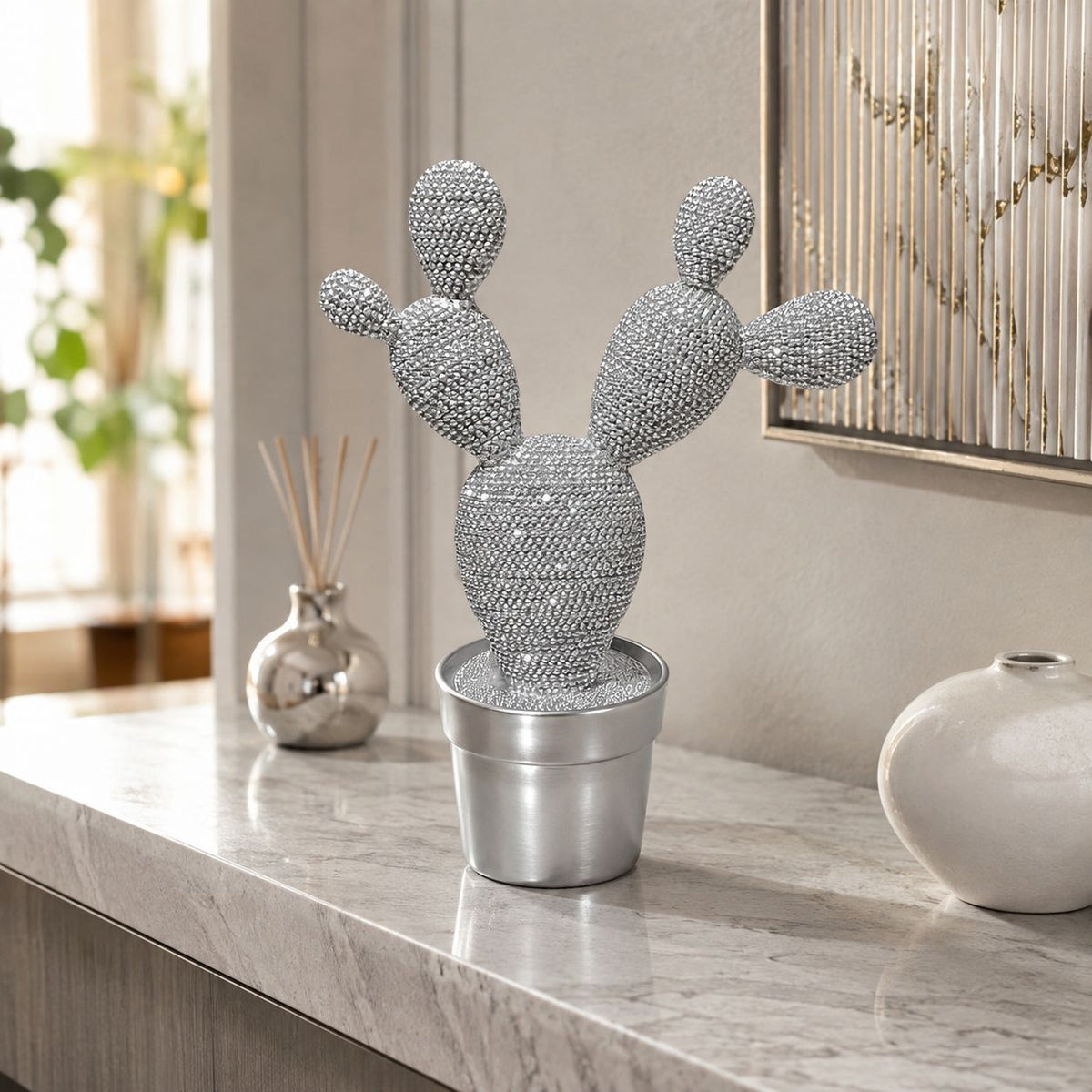 Glittering Cactus Decoration Figure | Kelmera