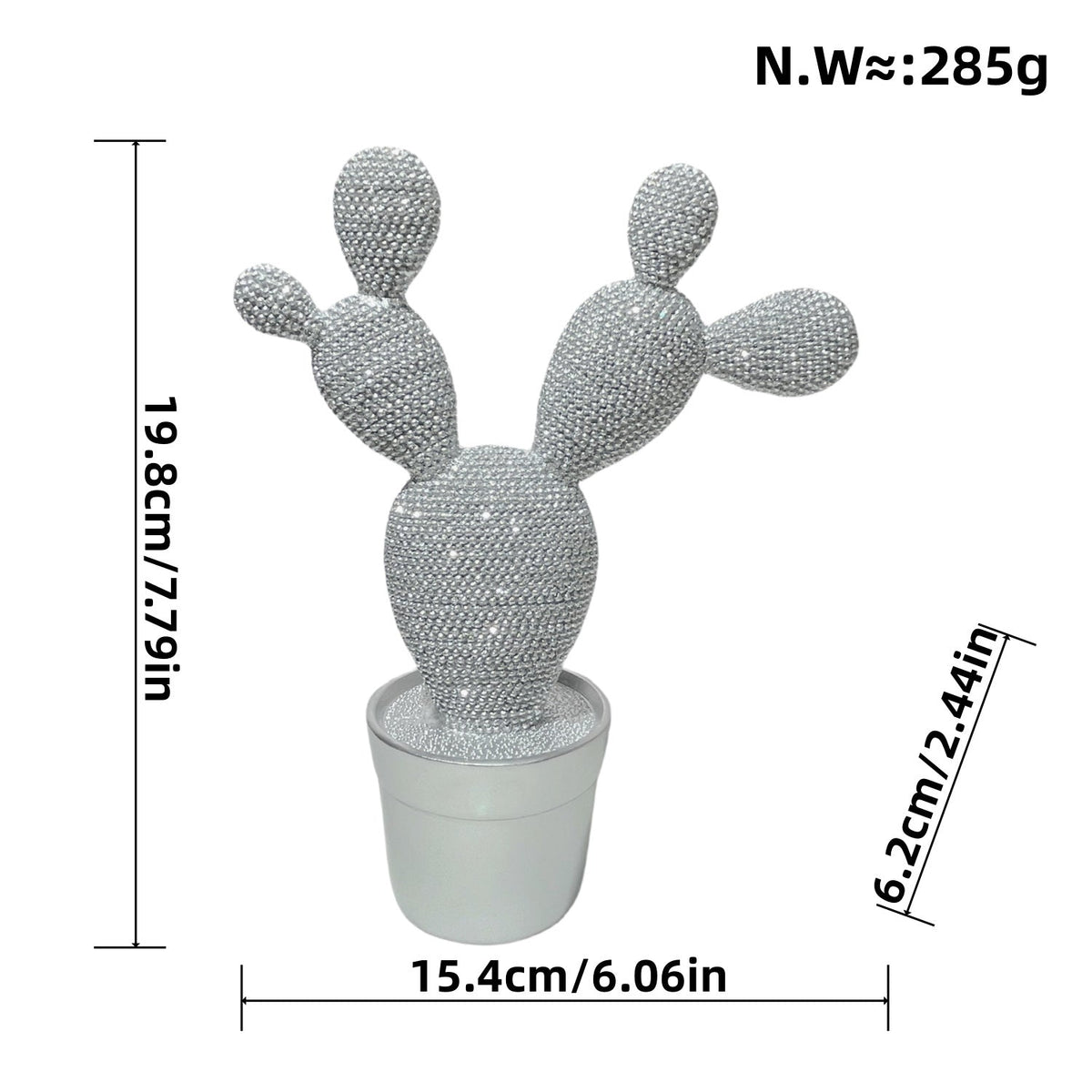 Glittering Cactus Decoration Figure | Kelmera