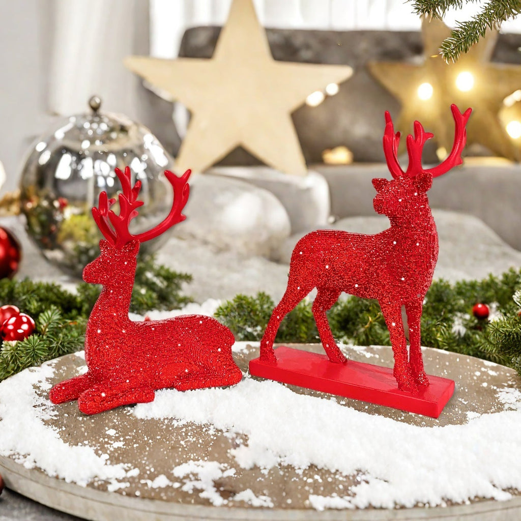 Glittering Reindeer Decorative Figure | Kelmera