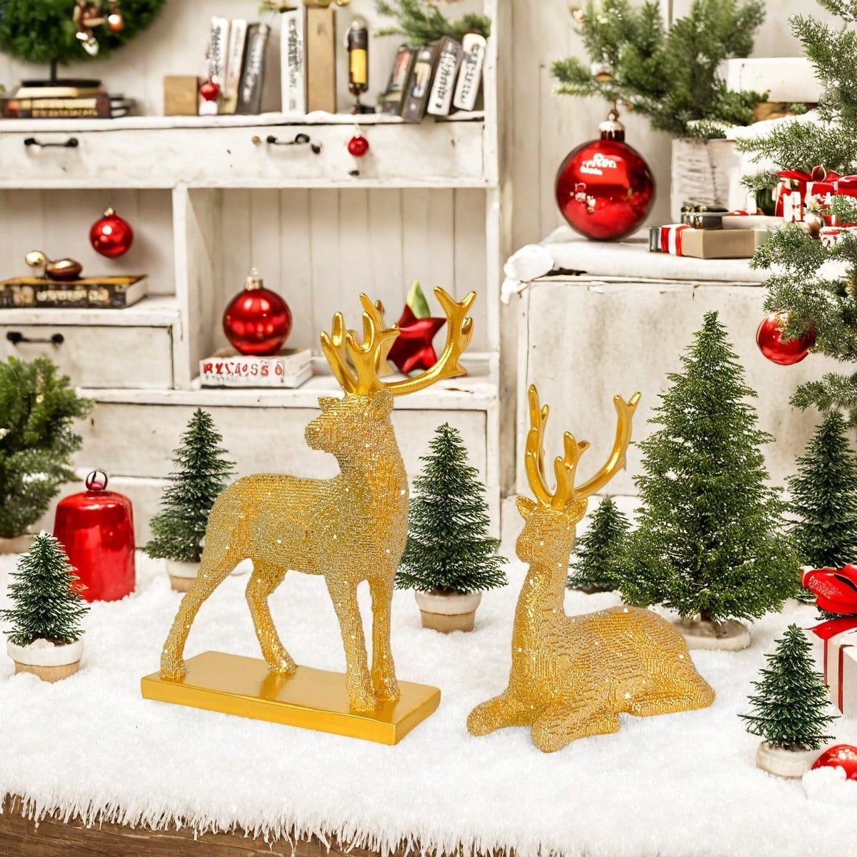 Glittering Reindeer Decorative Figure | Kelmera