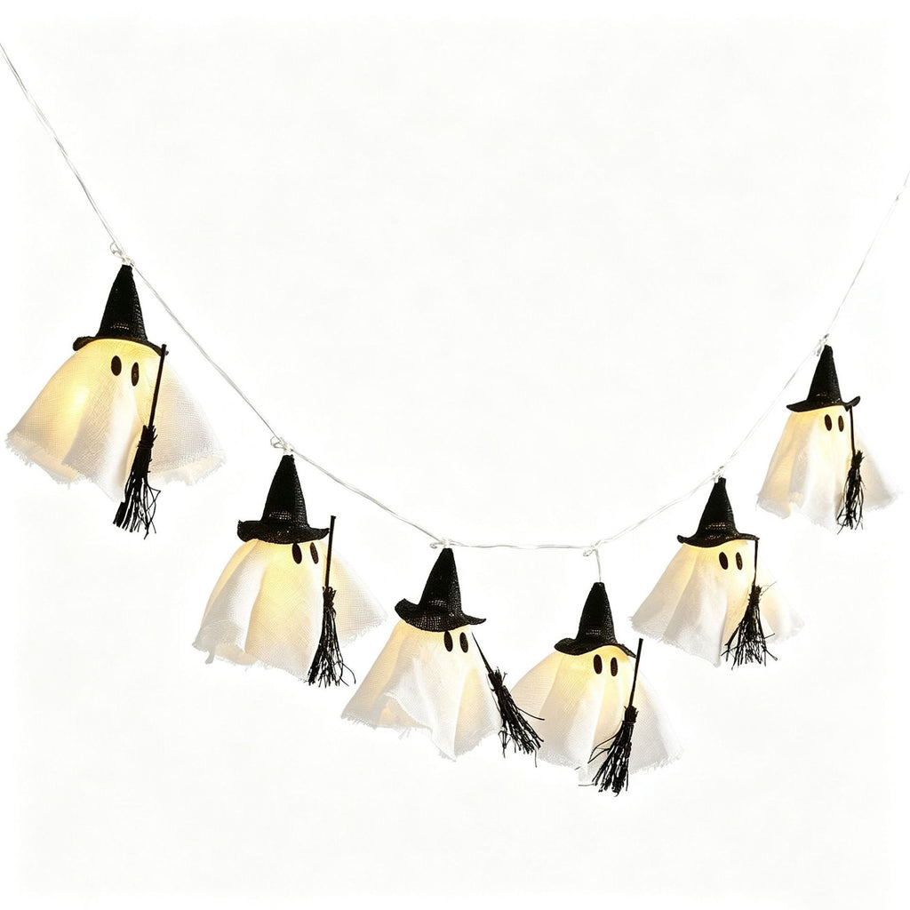 Halloween Ghost Witch LED String Lights Garland | Kelmera