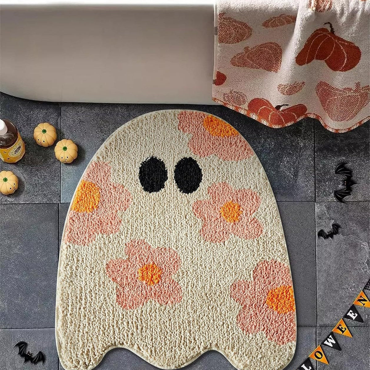 Halloween-Themed Ghost Bath Mat | Kelmera