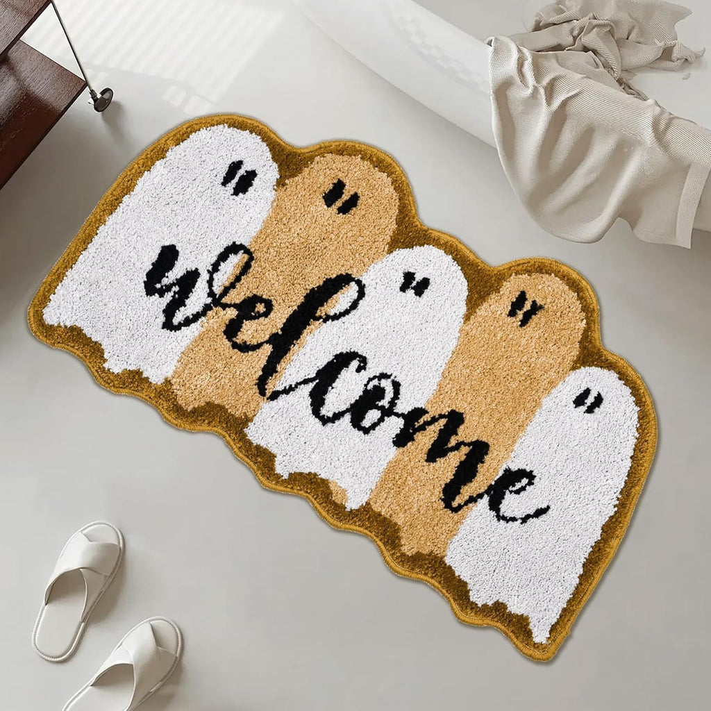 Halloween-Themed Ghost Bath Mat | Kelmera