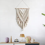 Hand-Woven Macrame Wall Hanging with Decorative Tassels | Kelmera