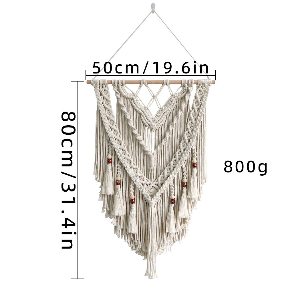 Hand-Woven Macrame Wall Hanging with Decorative Tassels | Kelmera