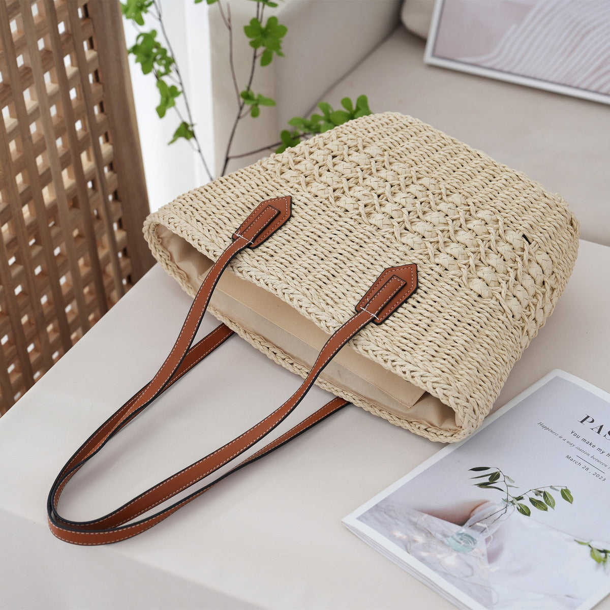 Handbag Beige Brown Modern Design | Kelmera