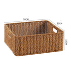 Handcrafted Basket Light Brown Dark Coffee | Kelmera