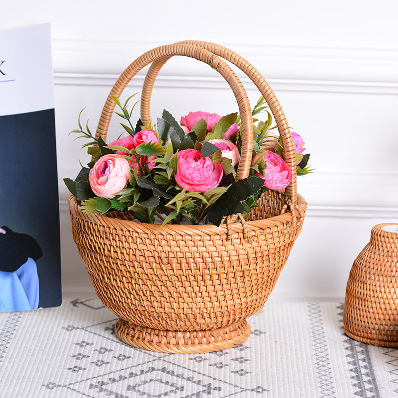 Handcrafted Basket with Two Handles | Kelmera