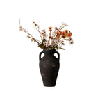 Handcrafted Ceramic Vase Beige Black | Kelmera