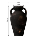 Handcrafted Ceramic Vase Beige Black | Kelmera