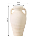 Handcrafted Ceramic Vase Beige Black | Kelmera