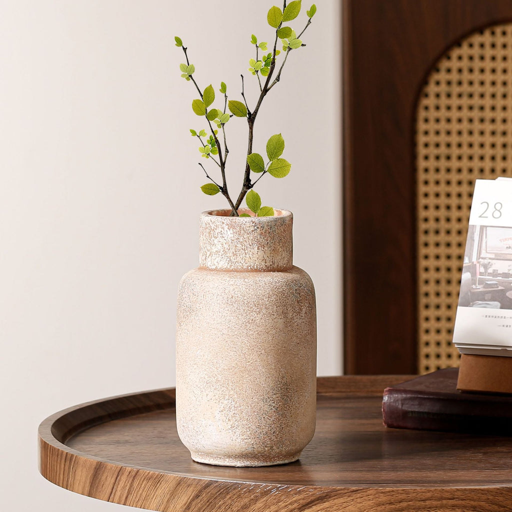 Handcrafted Ceramic Vase Blackgold Beige Red | Kelmera