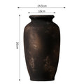 Handcrafted Ceramic Vase Blackgold Beige Red | Kelmera