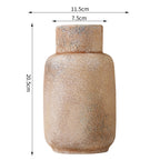 Handcrafted Ceramic Vase Blackgold Beige Red | Kelmera