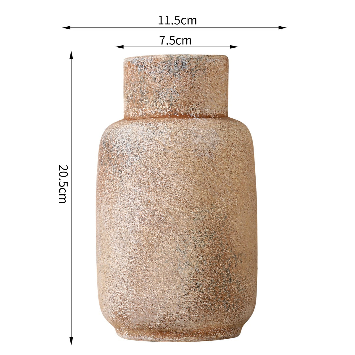 Handcrafted Ceramic Vase Blackgold Beige Red | Kelmera