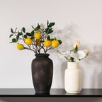 Handcrafted Ceramic Vase Blackgold Beige Red | Kelmera