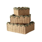 Handcrafted Decoration Basket Woven Natural Fiber Soft Textile | Kelmera