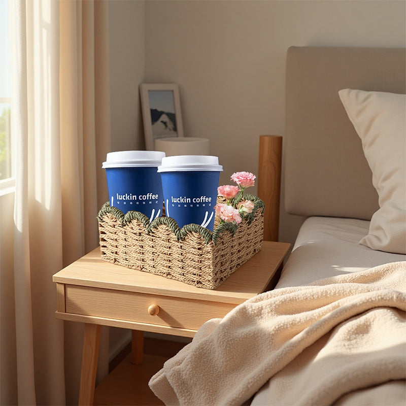 Handcrafted Decoration Basket Woven Natural Fiber Soft Textile | Kelmera