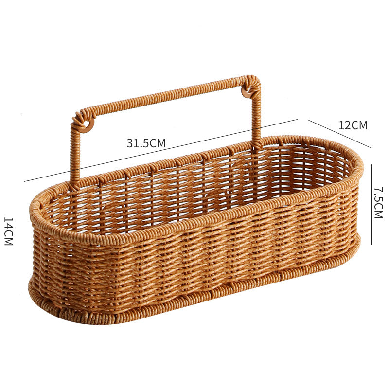 Handcrafted Decorative Storage Basket Oval Long | Kelmera