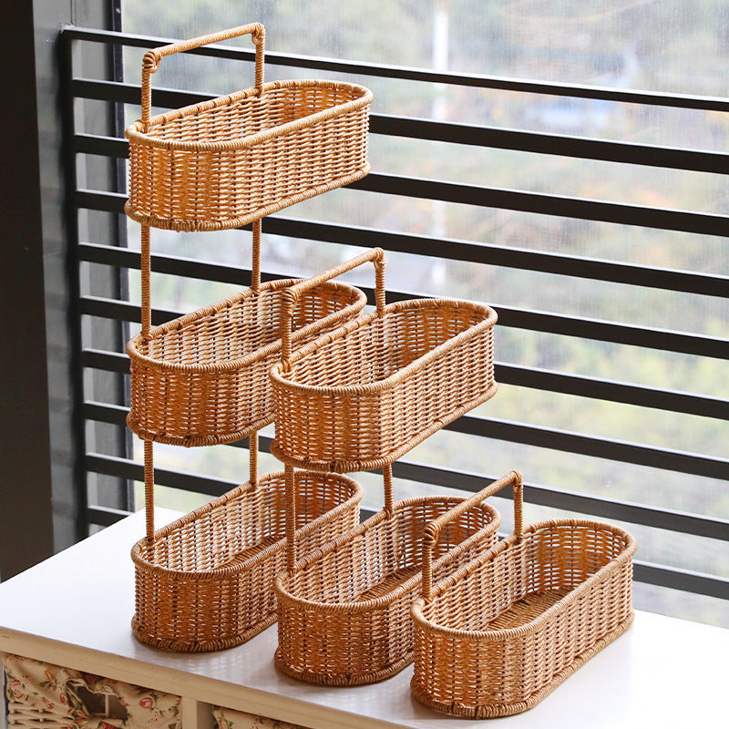 Handcrafted Decorative Storage Basket Oval Long | Kelmera