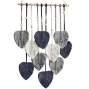 Handcrafted Macrame Wall Hanging Wood Hat Green | Kelmera