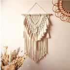 Handcrafted Macrame Wall Hanging Wood Hat Green | Kelmera