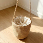 Handcrafted Natural Fiber Hanging Storage Basket | Kelmera