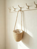 Handcrafted Natural Fiber Hanging Storage Basket | Kelmera