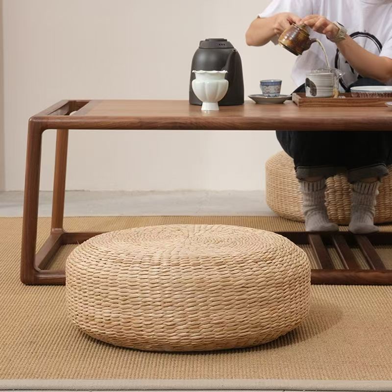 Handcrafted Natural Fiber Pouf | Kelmera