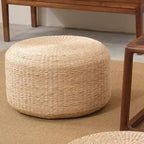 Handcrafted Natural Fiber Pouf | Kelmera