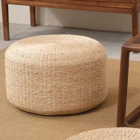 Handcrafted Natural Fiber Pouf | Kelmera