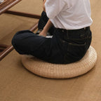 Handcrafted Natural Fiber Pouf | Kelmera