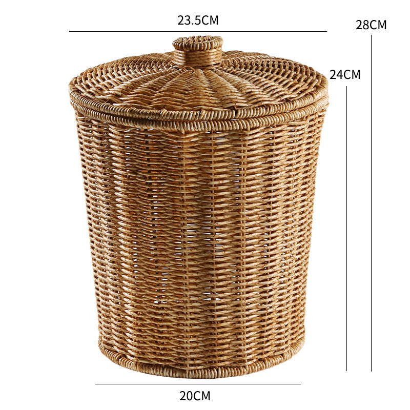 Handcrafted Natural Willow Trash Basket | Kelmera