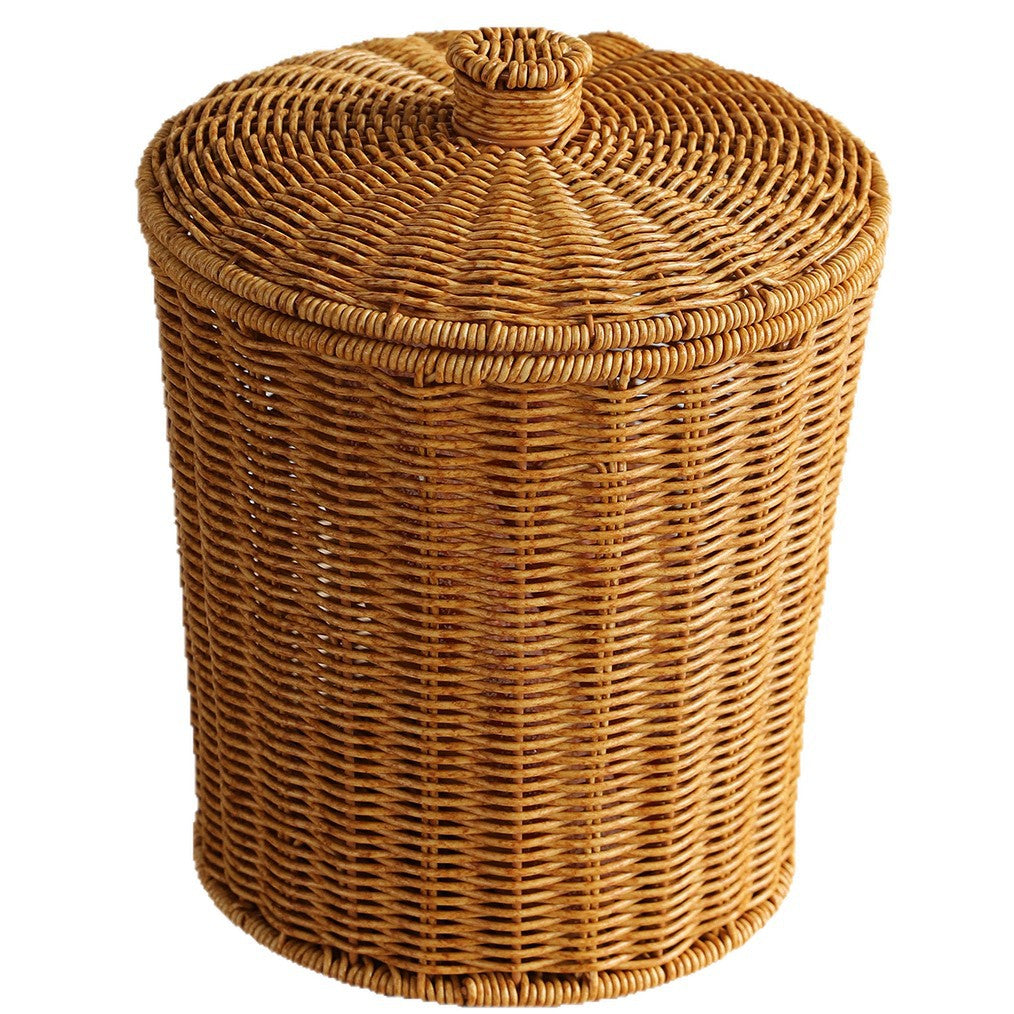 Handcrafted Natural Willow Trash Basket | Kelmera