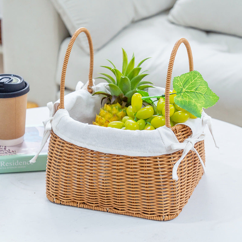 Handcrafted Rattan Basket with Removable Inner Lining | Kelmera