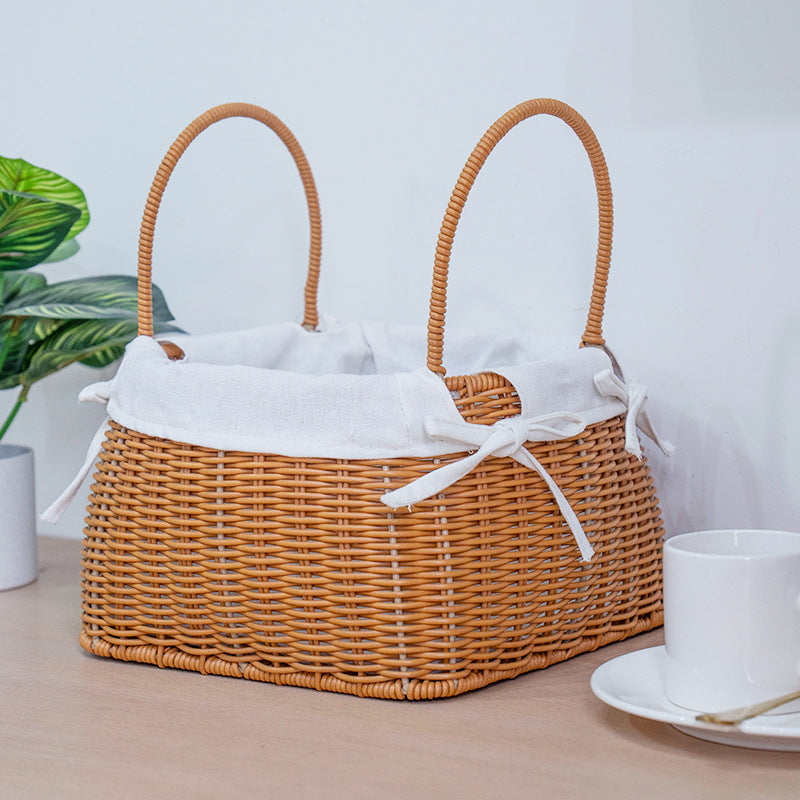 Handcrafted Rattan Basket with Removable Inner Lining | Kelmera