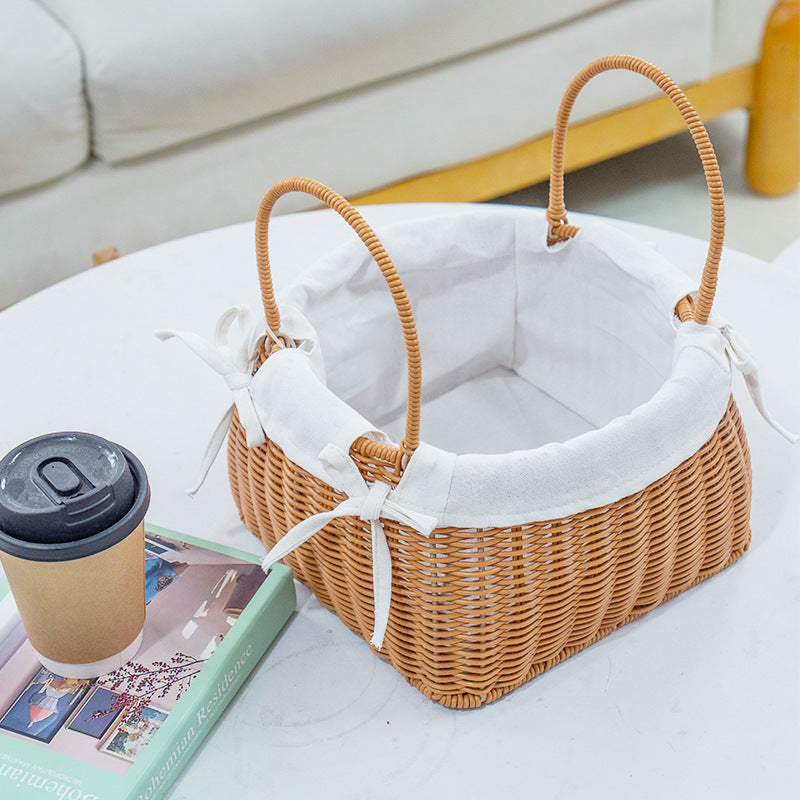 Handcrafted Rattan Basket with Removable Inner Lining | Kelmera