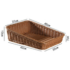 Handcrafted Rectangular Rattan Storage Basket | Kelmera