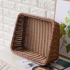 Handcrafted Rectangular Rattan Storage Basket | Kelmera