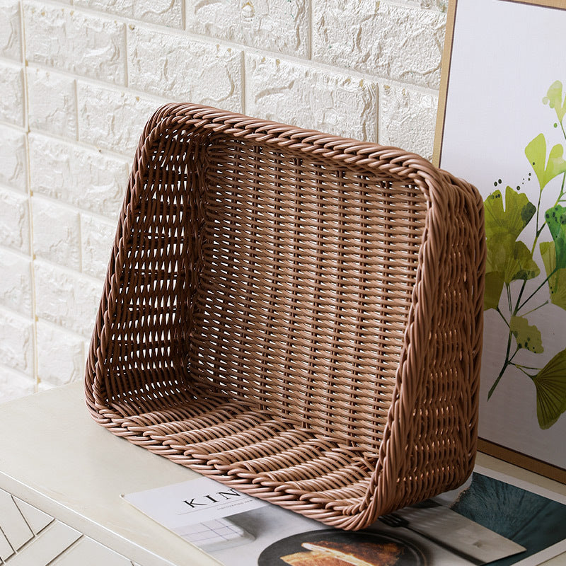 Handcrafted Rectangular Rattan Storage Basket | Kelmera