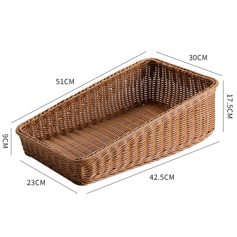 Handcrafted Rectangular Rattan Storage Basket | Kelmera