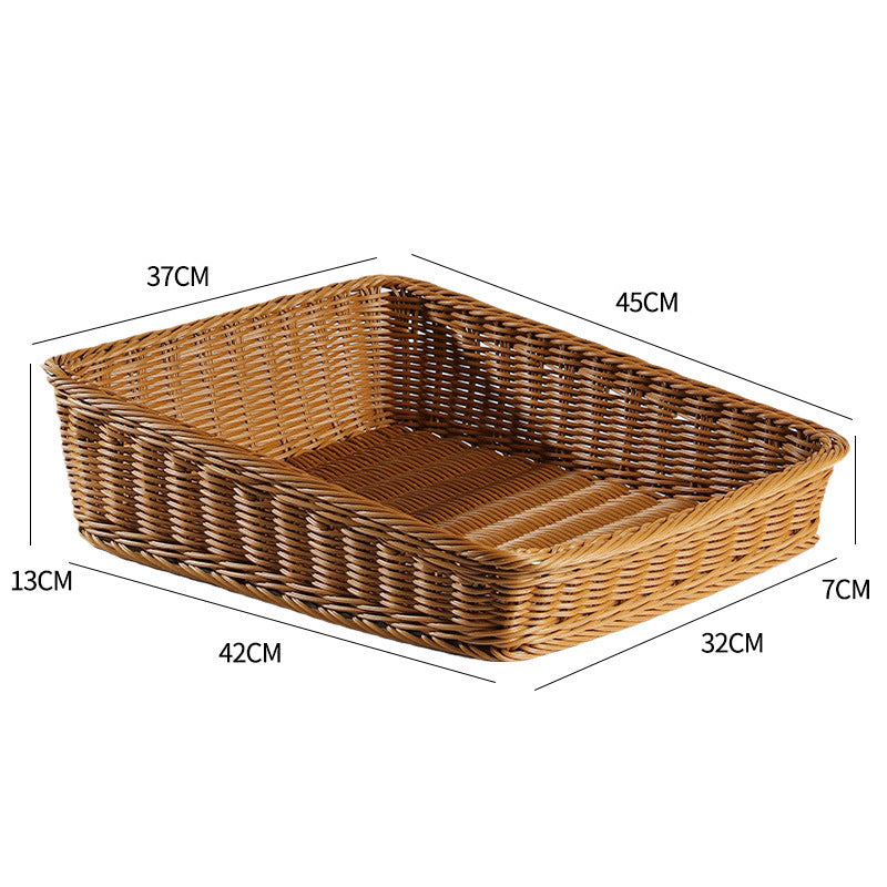 Handcrafted Rectangular Rattan Storage Basket | Kelmera
