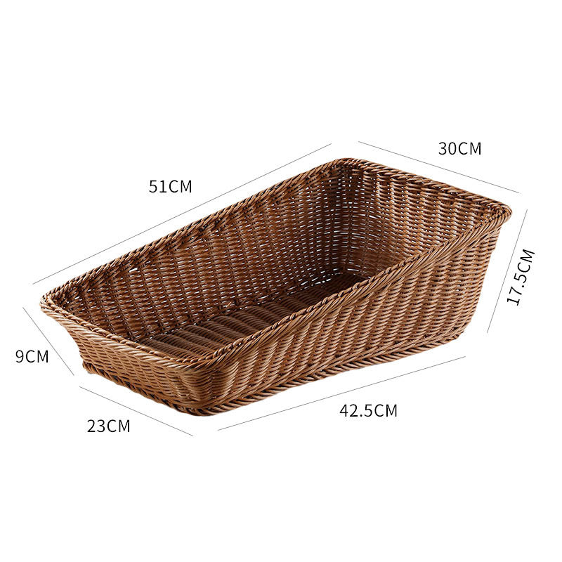 Handcrafted Rectangular Rattan Storage Basket | Kelmera