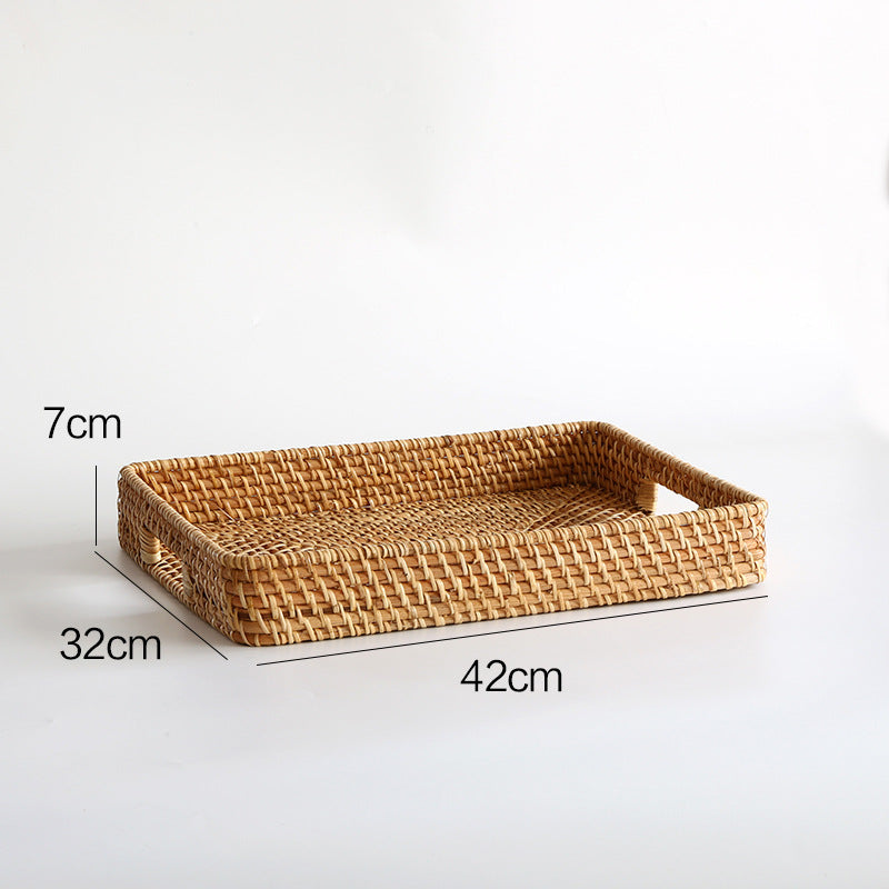 Handcrafted Rectangular Woven Serving Tray | Kelmera
