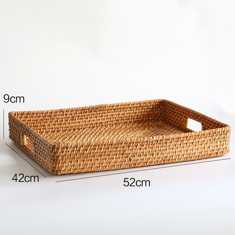 Handcrafted Rectangular Woven Serving Tray | Kelmera